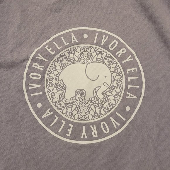 Ivory Ella Stone-Washed Mauve Hoodie - Picture 2 of 4